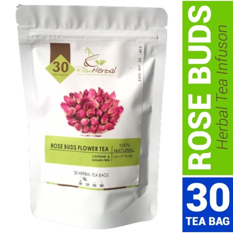 Rose Buds Flower Tea : Teh Kuncup Bunga Mawar Merah (30 Tea Bag)