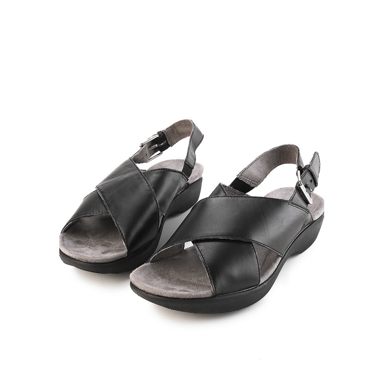 SANDAL KULIT HUSH PUPPIES WANITA ORIGINAL SLINGBACK CASUAL HITAM HW42