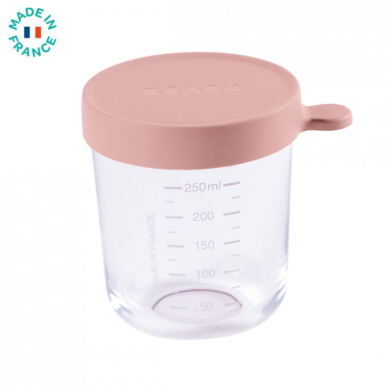 Beaba Conservation Glass Jar Tempat MPASI Kaca 250 ml - Dark Pink