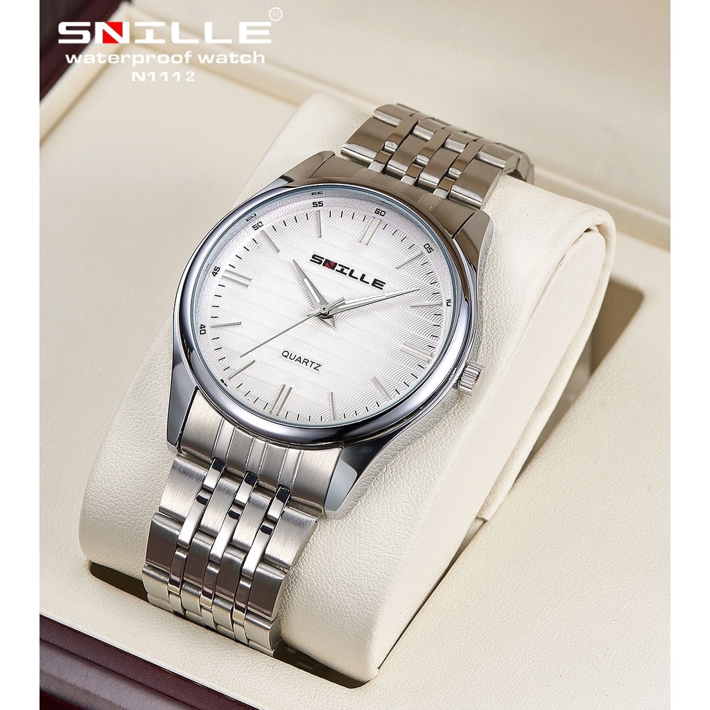 jam tangan pria SNILLE N1112 original strap rantai