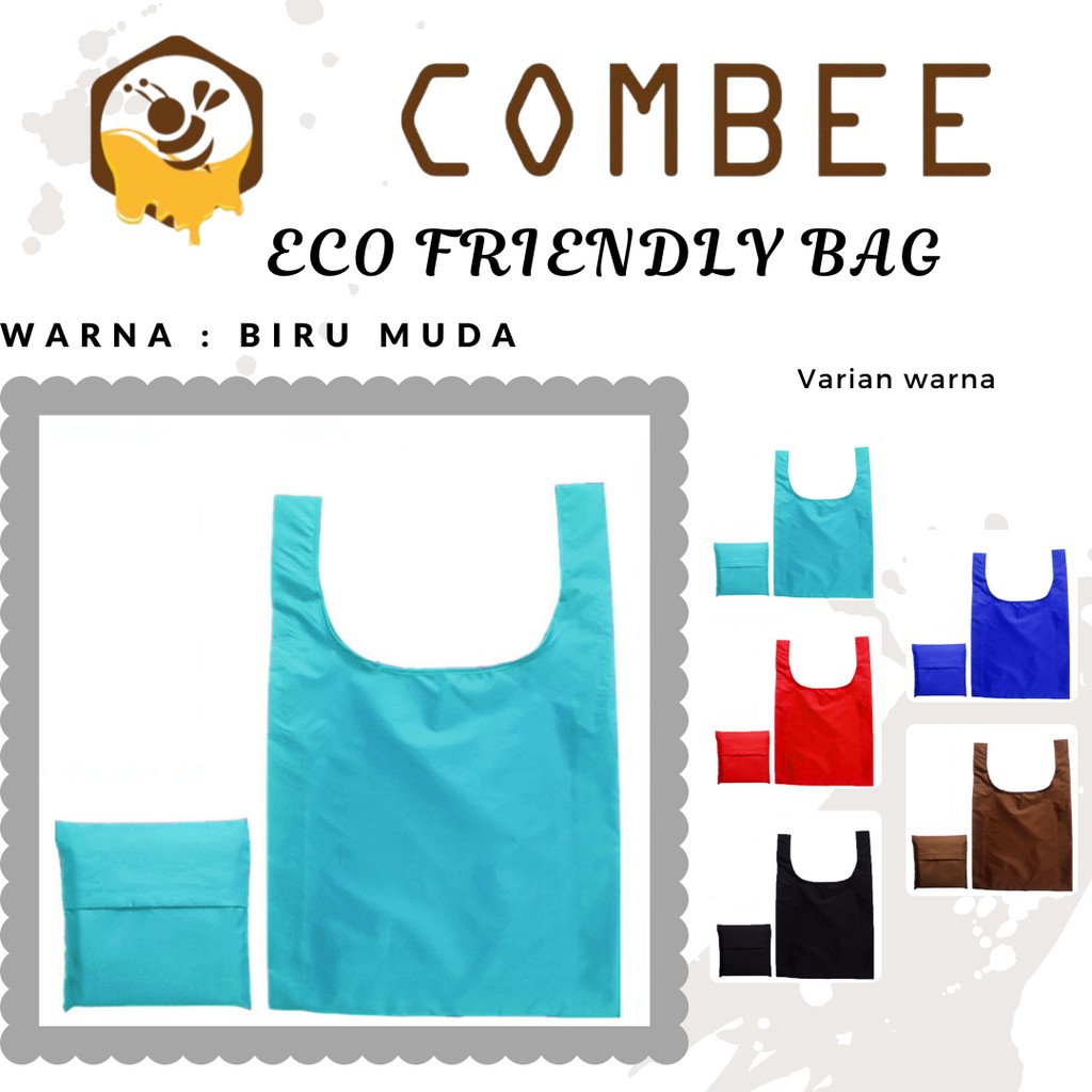 Eco Friendly Bag Polos / Tas Belanja Lipat / Kualitas Tebal