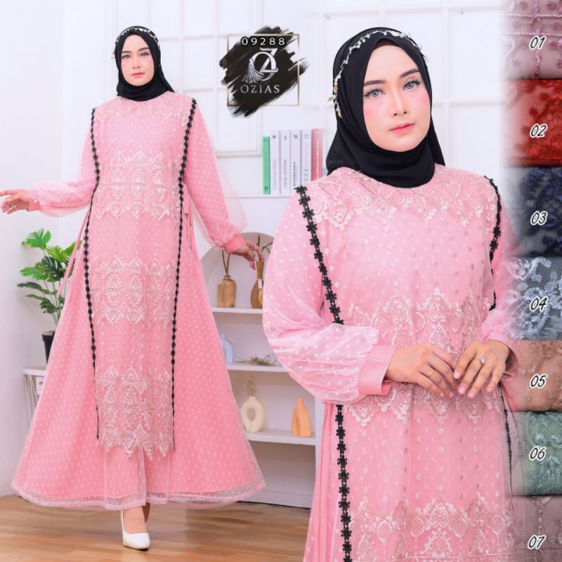 gamis ozias brukat gamis brukat tile lebaran 2022 gamis kondangan