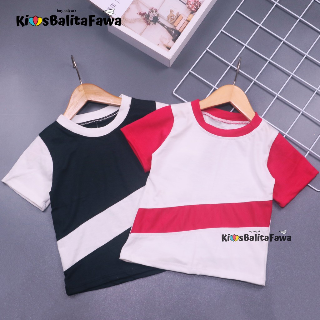 Kaos &amp; Setelan Azriel uk Bayi uk 6-18 Bulan /Baju Anak Laki Laki Polos Bahan Kaos Adem Import Harian