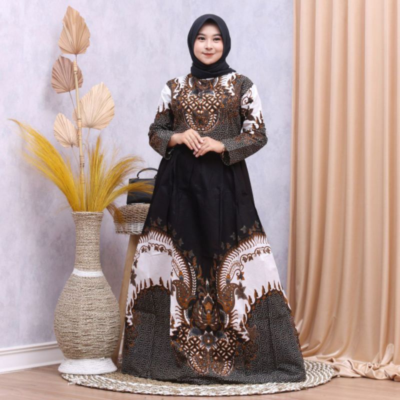 GAMIS BATIK MAURA Grosir laris GENES NAVBOR YELBOR WHITBOR CREAMBOR