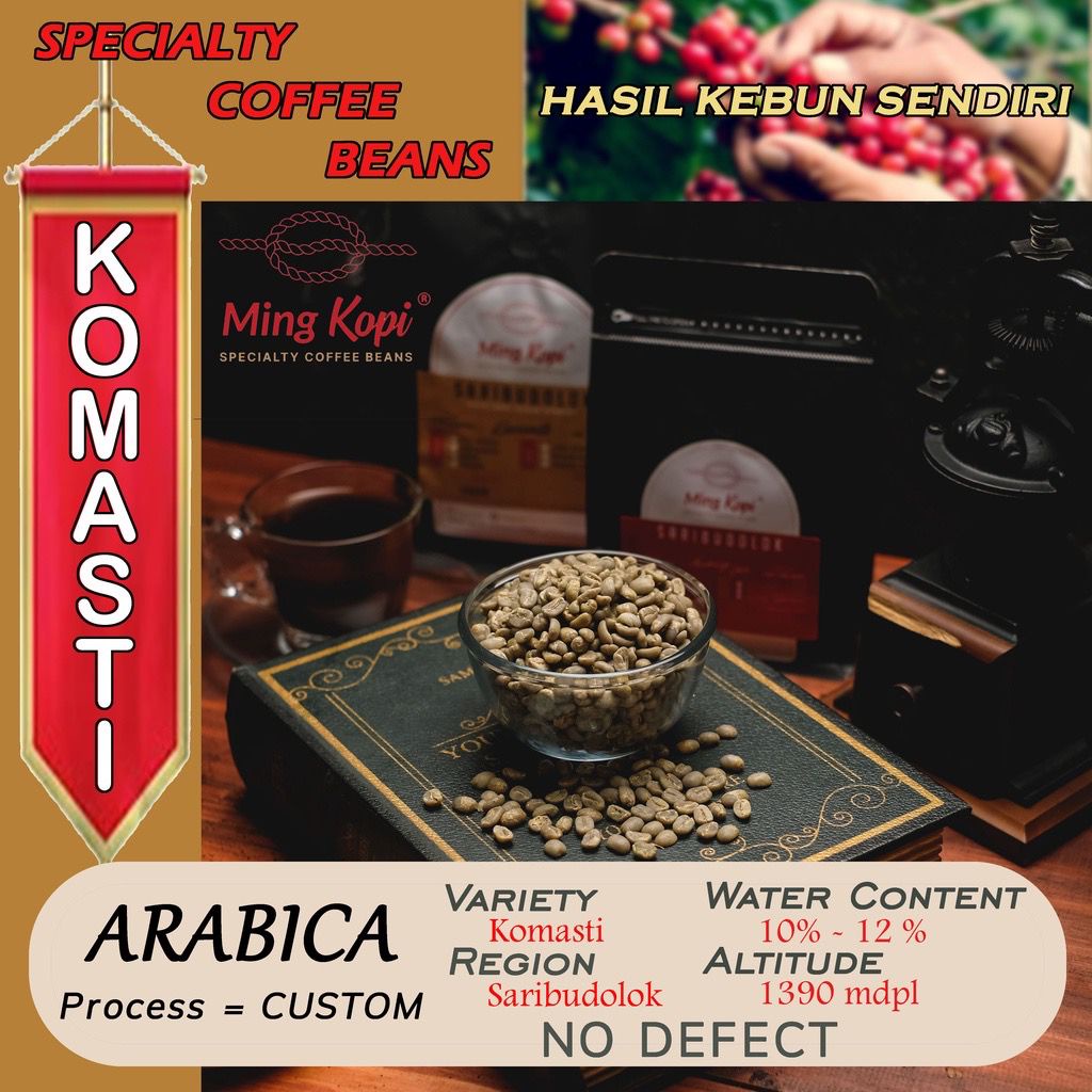 

greenbean kopi arabika komasti 1 kg specialty coffee beans ming kopi