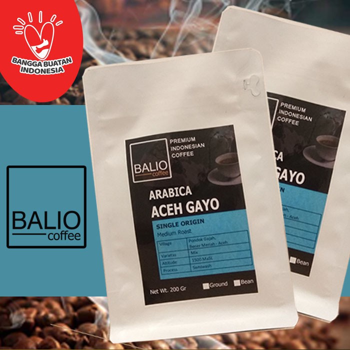 

KOPI BIJI BUBUK ARABICA / ARABIKA ACEH GAYO BENER MERIAH 200GR - ASLI MURNI MURAH