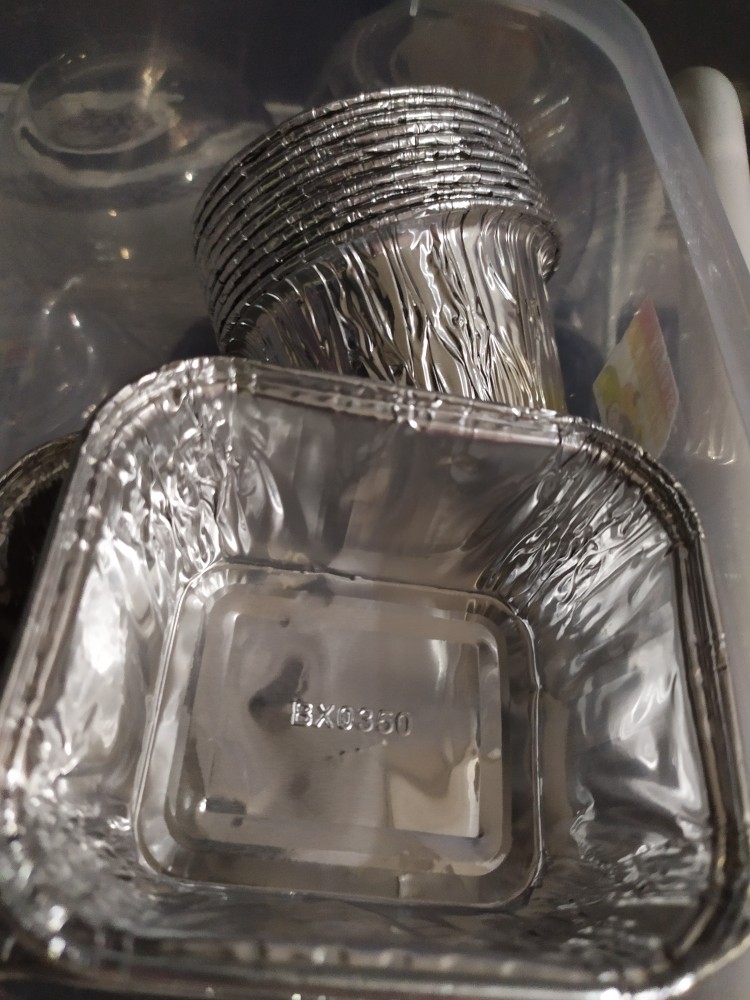 @10pcs Tray Aluminium Foil Bx-0350 Tanpa Tutup