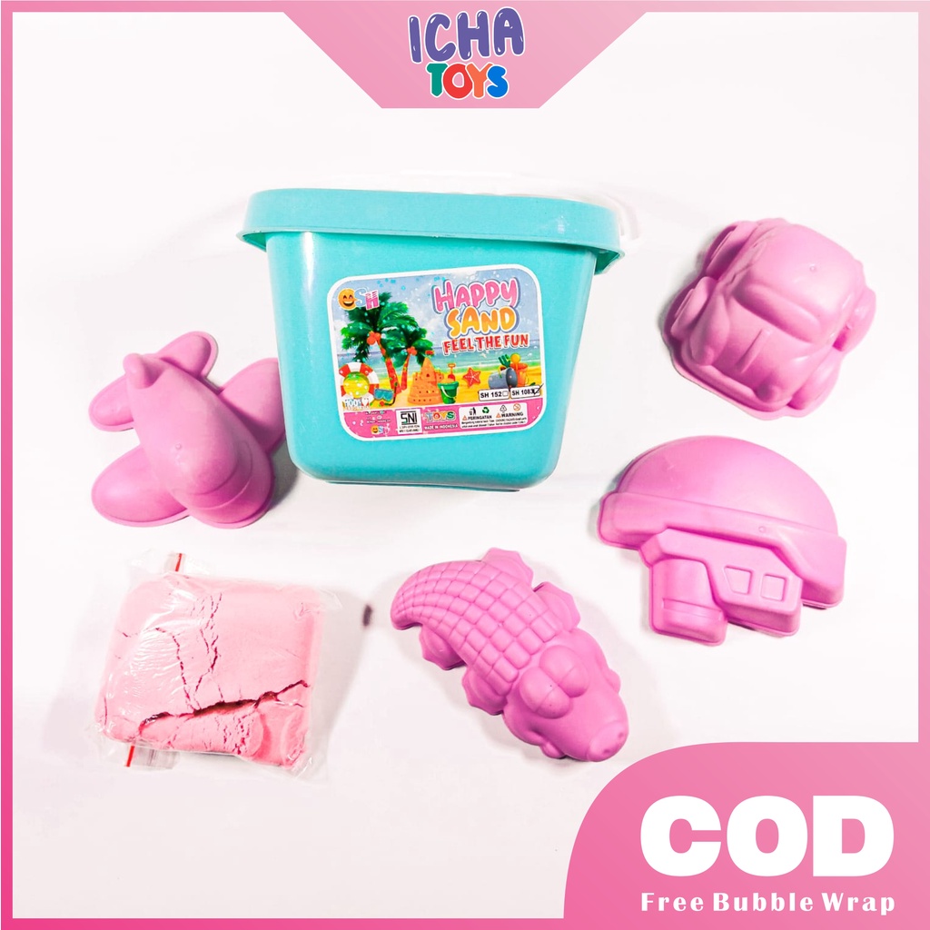 Mainan Pasir Ajaib Set Wadah & Cetakan / Mainan Pasir Ajaib Edukasi Untuk Anak