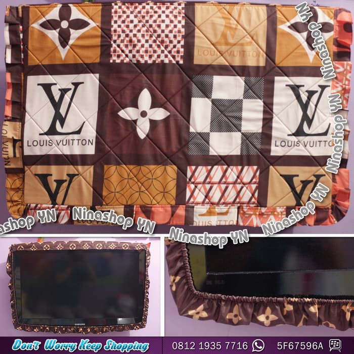 Promo Cover TV bando TV Tutup TV LED LCD motif LV louis vuitton Murah