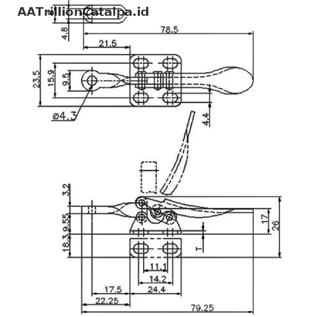 (AATrillionCatalpa) Gh-201a Toggle Clamp Vertikal Quick Release