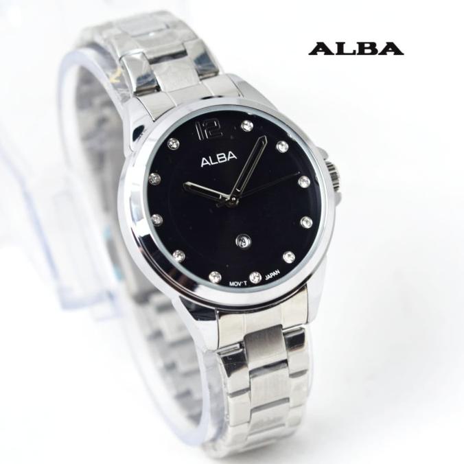 jam tangan ALBA WANITA SILVER HITAM