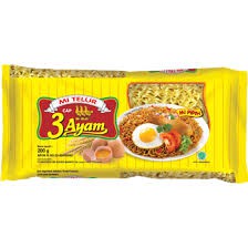 

3 AYAM MIE TELOR - KUNING [20 x 200 gr]