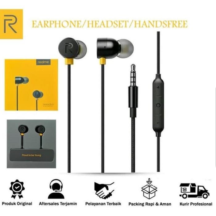 Handsfree Realme Original 99% M10 Earphone Buds Headset