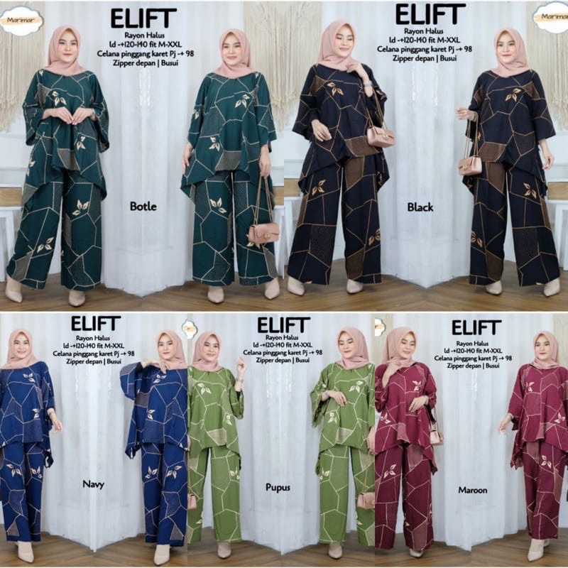 Setelan Waka Elift One Set Rayon Jumbo Ld 130 cm Big Size