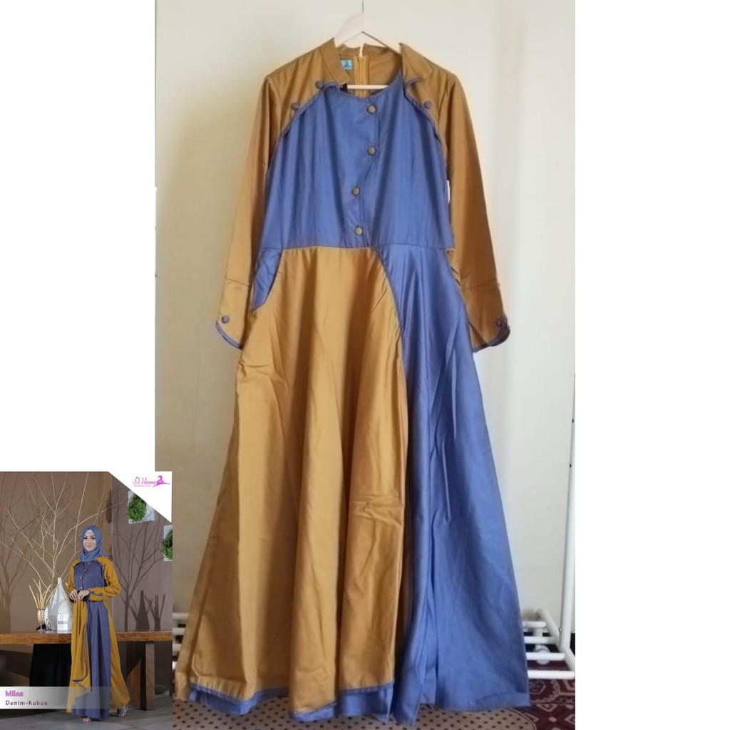 MBM MILEA DRESS SET DENIM KUBUS [DRESS MOM] BY D'HANNA