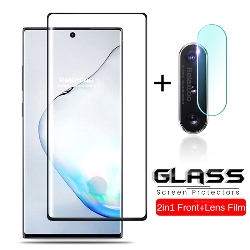 Pelindung Layar Tempered Glass Samsung Galaxy Note 10 Note 10 Plus Note 10 Lite Paket 2 in 1