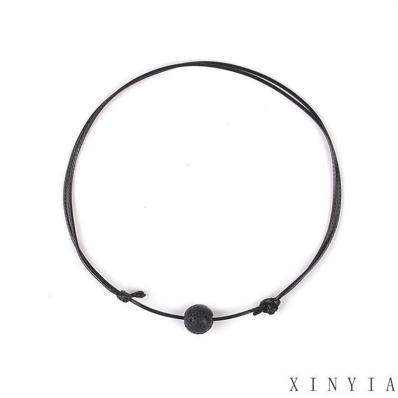 Xia.id Gelang Kaki Anyaman Tali Adjustable Gaya Retro Simple Aksesoris Pria / Wanita