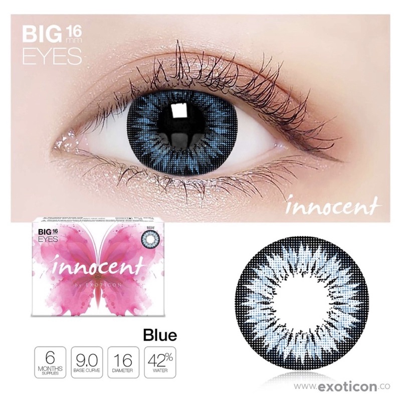 Softlens Innocent by Exoticon dia 16mm MINUS (3,00 - 6,00)