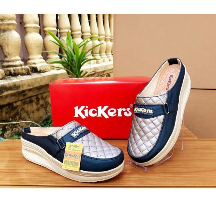 Koleksi Terbaru.. SANDAL WANITA SLOP WEDGES KICKERS DUA WARNA / WEDGES SENDAL / WEDGES SANDAL / SAND