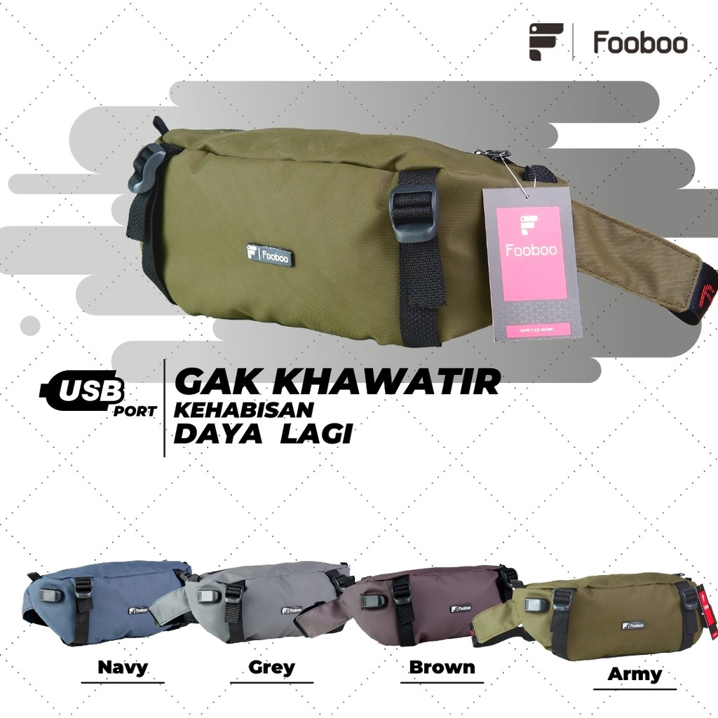 FOOBOO TAS SELEMPANG SLINGBAG SEPEDA PRIA WANITA