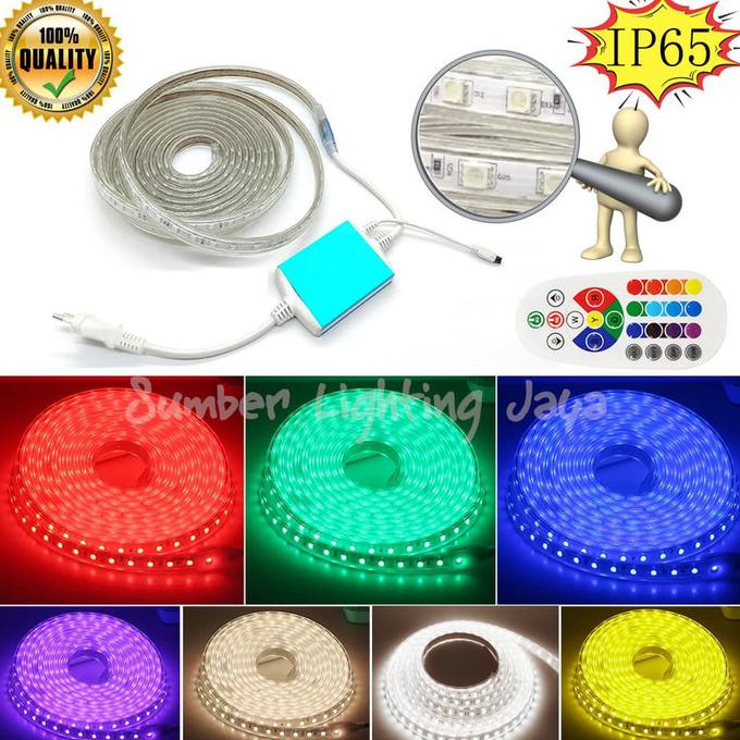 TERBARU Paket 15M lampu Led strip 5050 RGB plus remote kontrol khusus 15 meter - PAKET 15M RGB
