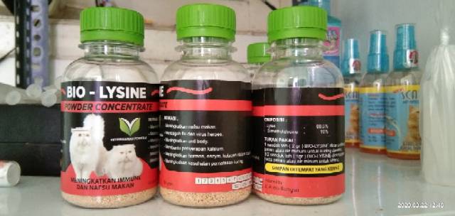 BIO LYSINE 50GR | Vitamin Kucing | vitamin nafsu Makan Penggemuk Badan