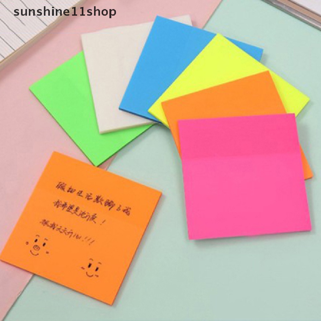 Sho 50 Lembar Sticky Notes Transparan Anti Air Bahan PET