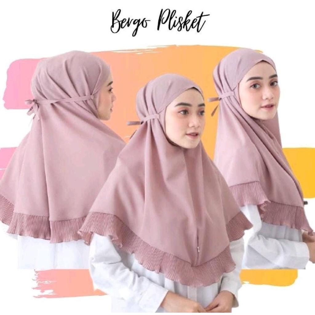 AliMaMa - BERGO SHIREN - Hijab Instan Plisket Rimpel Jilbab Rempel Maryam Non Ped Murah Medan-3