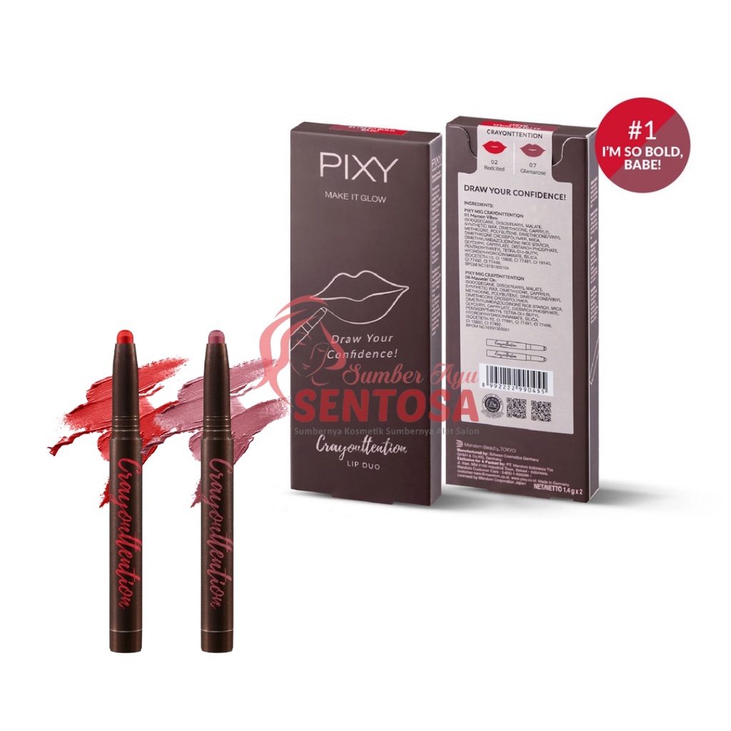 PIXY MAKE IT GLOW CRAYONTTENTION LIP DUO