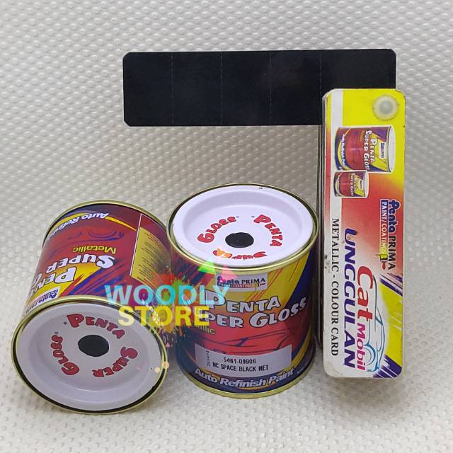 PENTA SUPER GLOSS SPACE BLACK HITAM METALIK GLITER CAT BODY CAT DUCO 200ml