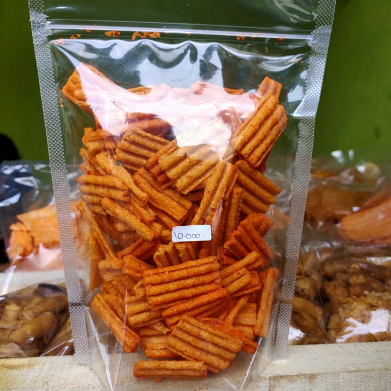 Jual Snacks Keripik Kentang Jagung Bakar Rasa Balado 100grm Snack