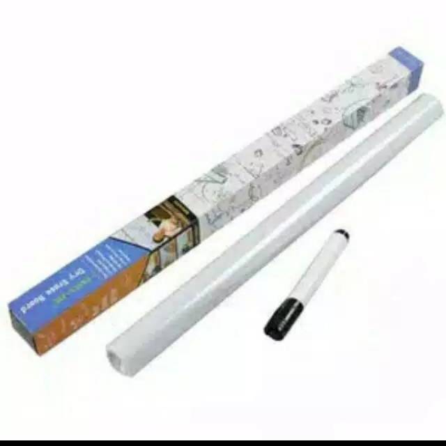 

white board sticker UK 45cm x 2 meter,sudah ada perekatnya...