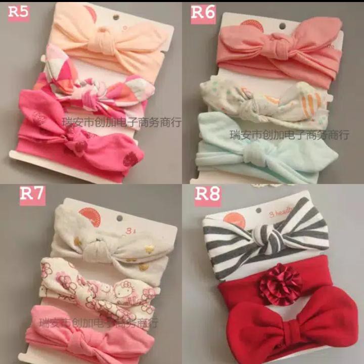 Bando anak perempuan lucu per set beli 3 harga grosir murah motif cantik