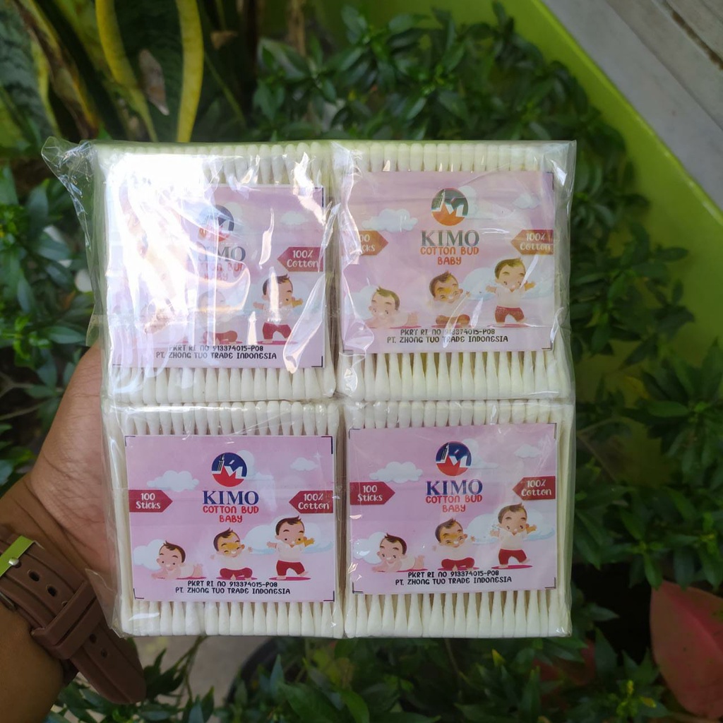 Catton Bud Baby Kimo Pembersih Telinga Bayi Isi 100 Pcs Katembat Telingan Bayi Termurah