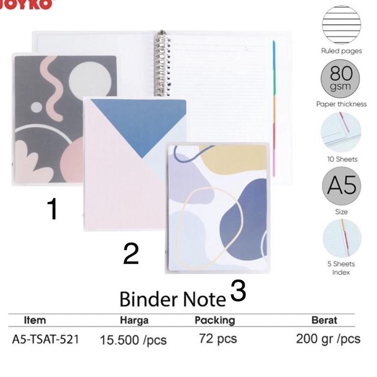 

TERPOPULER Map Binder Note A5 B5 Warna Motif A5-TSAT-521 / B5-TSAT-145 Joyko ✿ 855