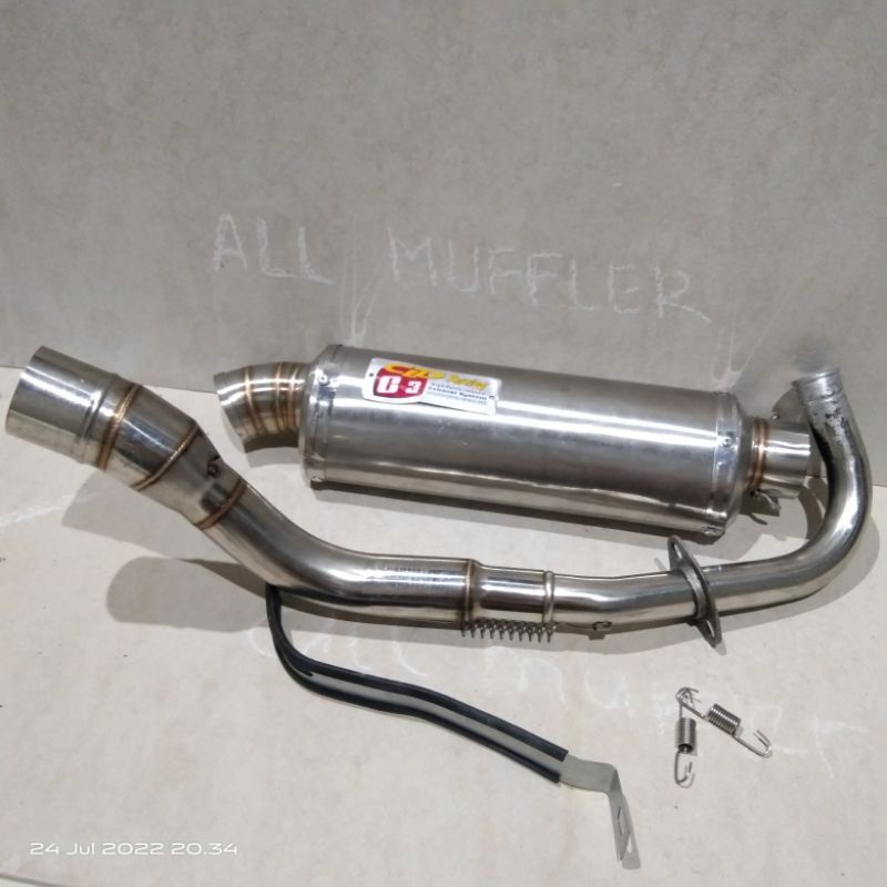 Knalpot Racing CLD c3 Oval Panjang Beat