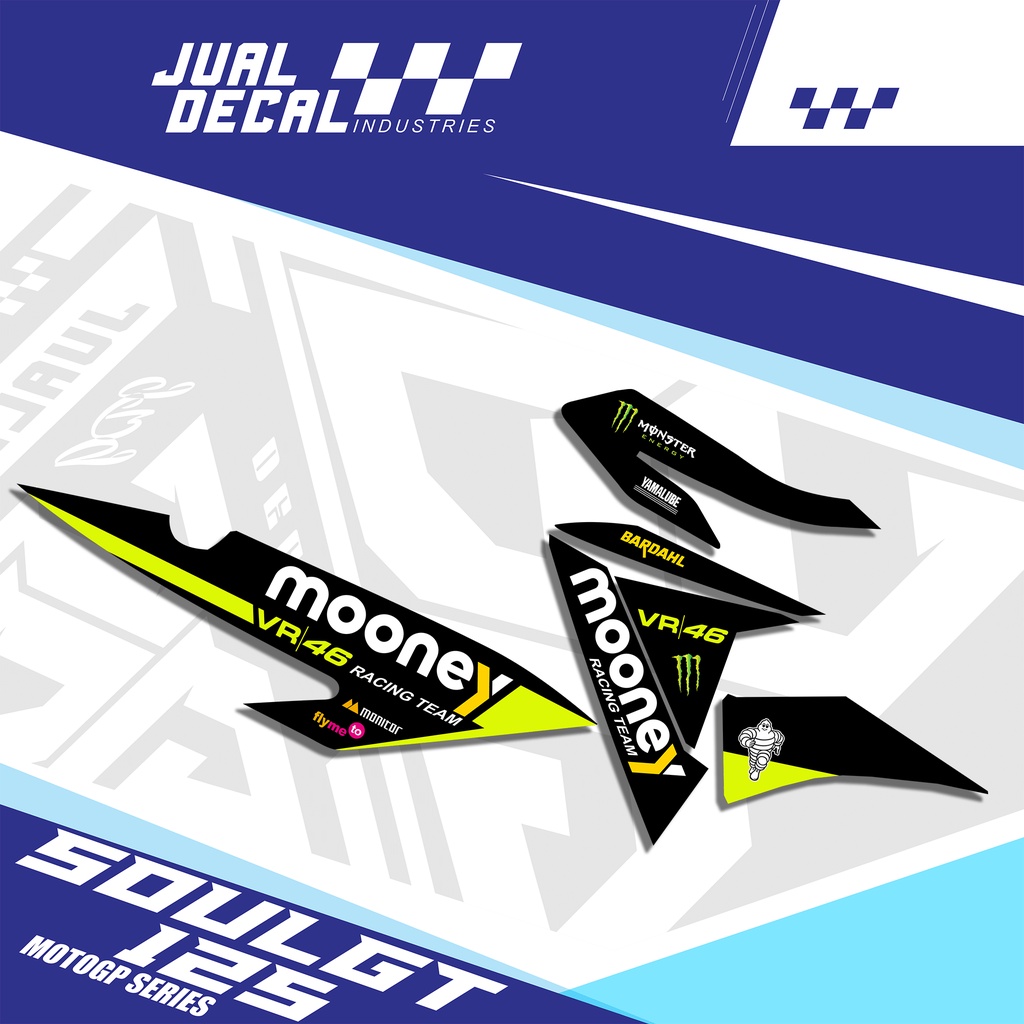 Striping Stiker MIO Soul GT 125 Sticker Motor Variasi Yamaha GT-125 Blue Core 2015 - 2019 Aksesories