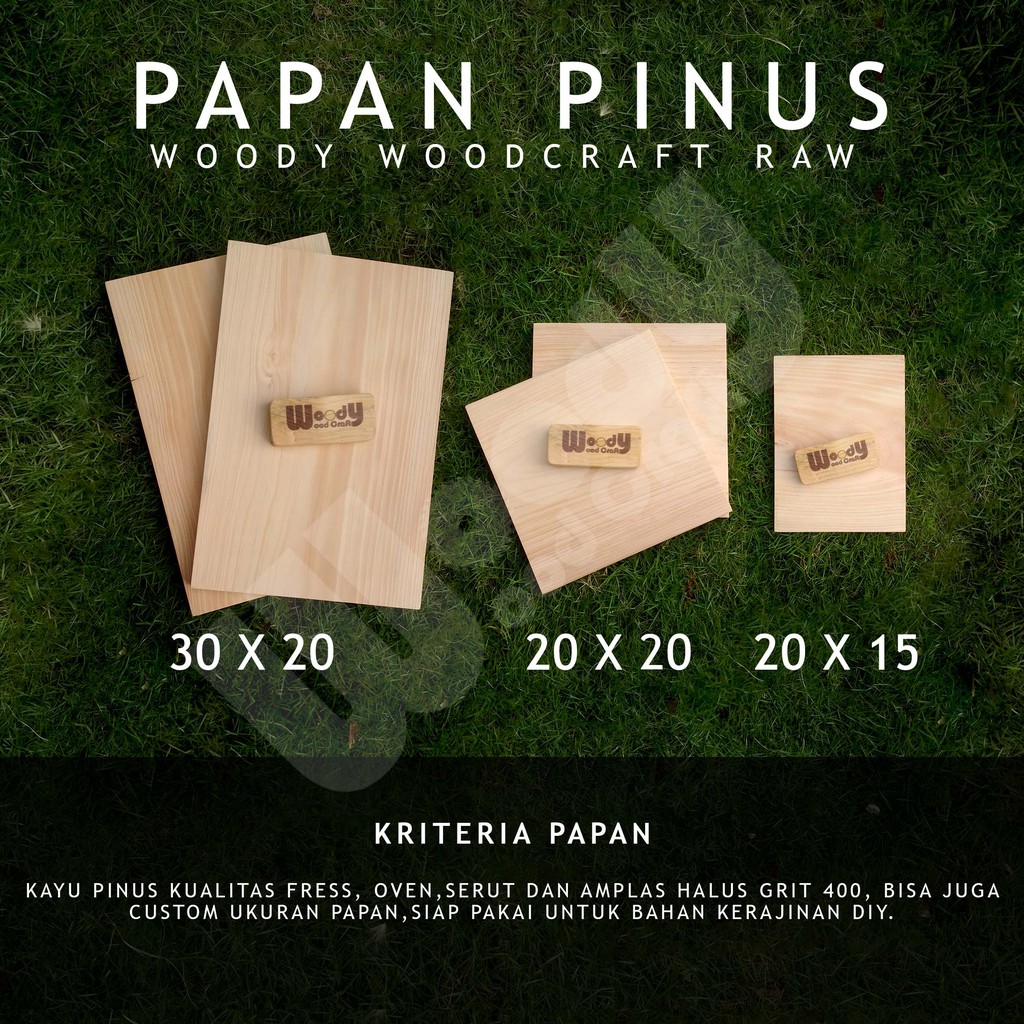

papan pinus fresh 20x30cm untuk kerajinan diy