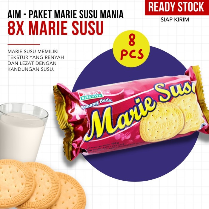 AIM BISCUIT - Marie Susu Mania - 8x Marie Susu 100 gr - TERMURAH