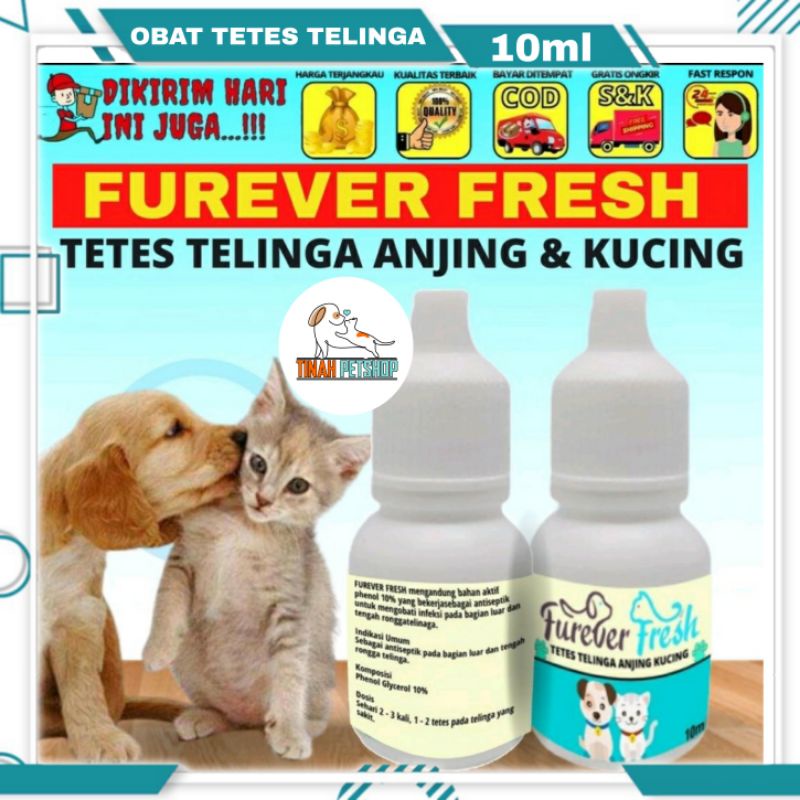 Obat Tetes Furever Fresh - Kutu dan Infeksi Telinga Hewan Kucing Anjing