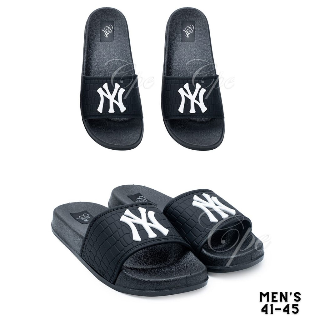 CALL SLPT NY LOGO Sandal Slop Slip On Teplek Wanita Sandal Cewek-5
