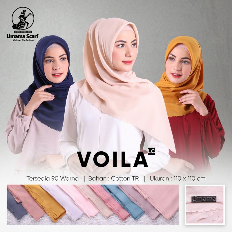 HIJAB SEGI EMPAT VOAL VOILA LASERCUT LC LABEL BESI BY UMAMA PART 2