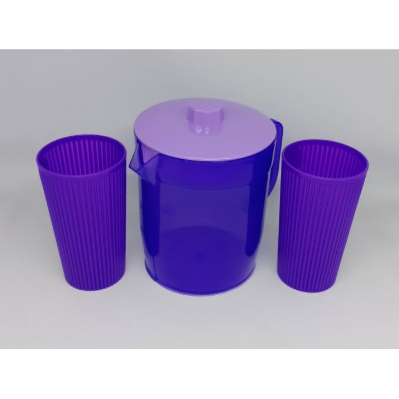Teko Air Minum set 2 Gelas Eskan Ungu