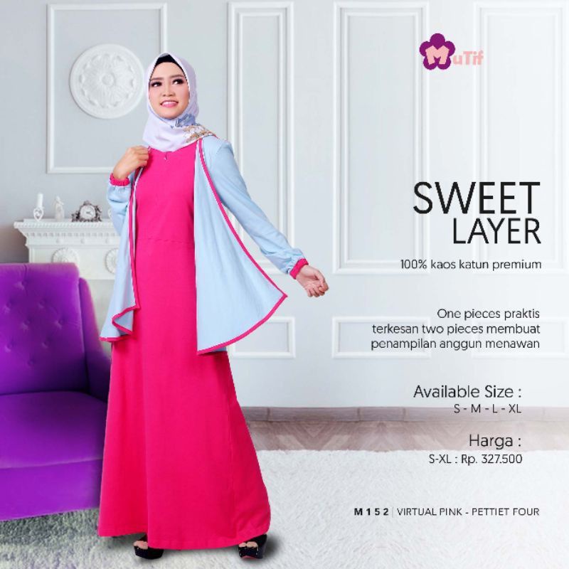 PROMO BIG SALE | GMS 152 Virtual Pink S | Gamis Mutif 152