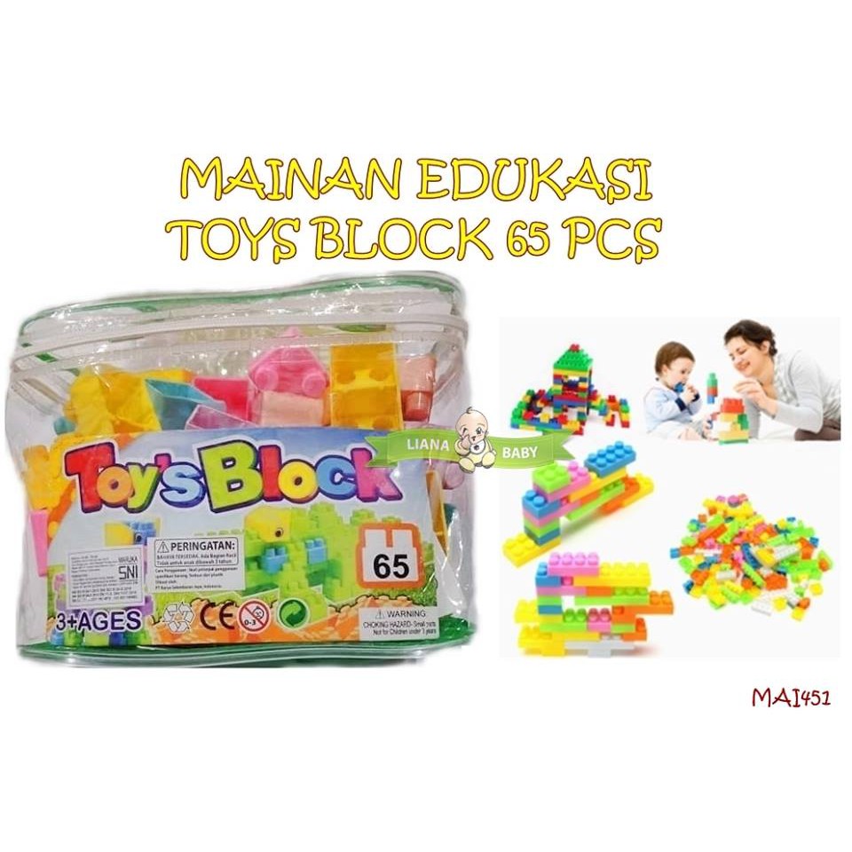 MAI451 MAINAN EDUKASI TOYS BLOCK 65 PCS