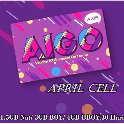 Voucher AXIS 1.5GB Nat/ 3GB BOY/ 4GB BBOY,30 Hari Jawa