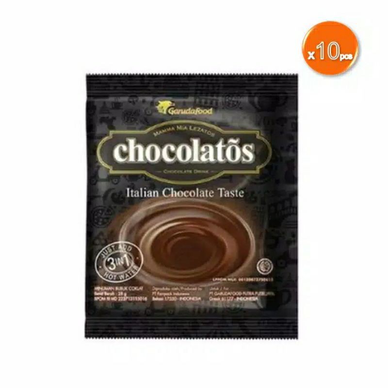 

Chocolatos Chocolate Drink 1 Renceng Isi 10 Sachet