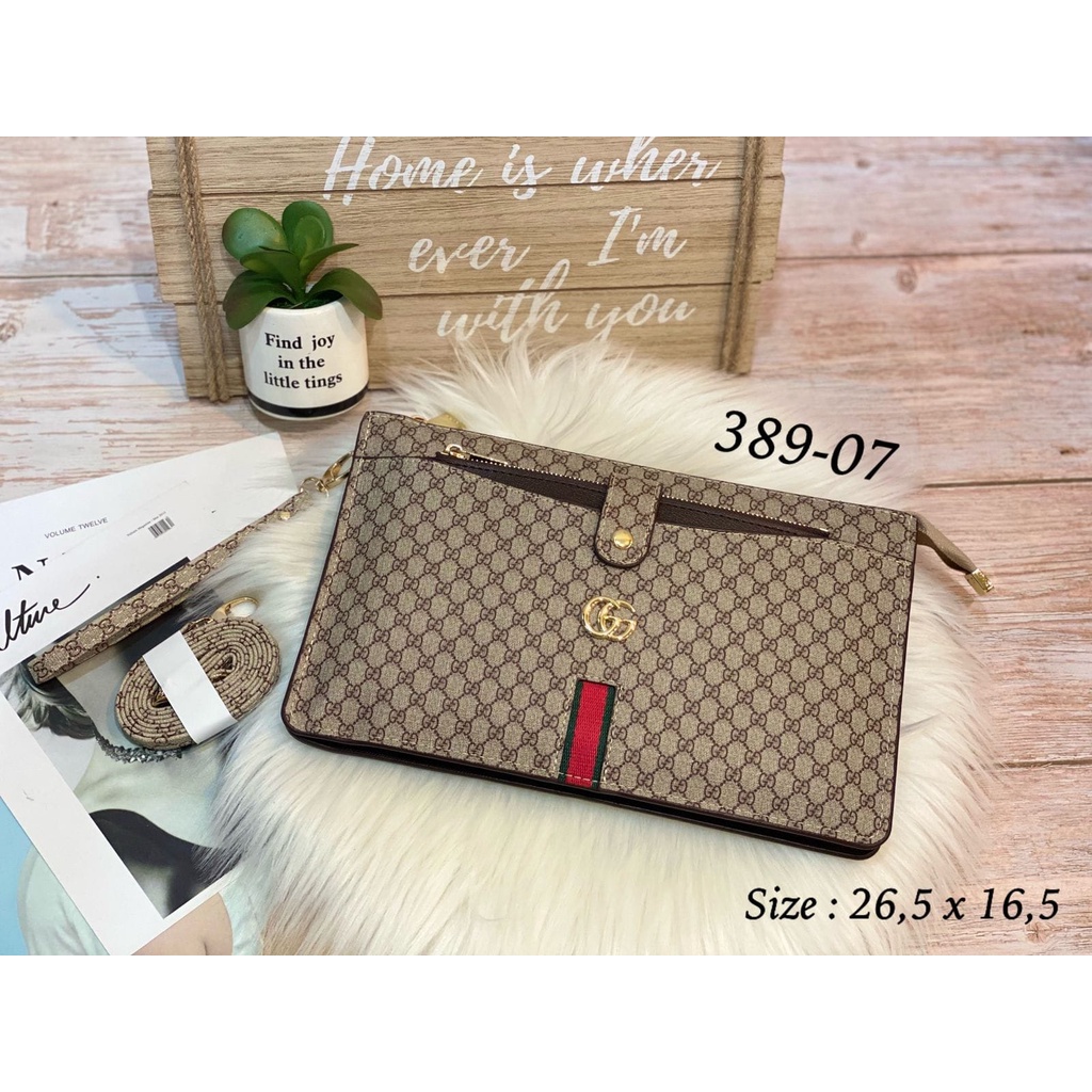 clutch wanita 3in1 import bisa slempang