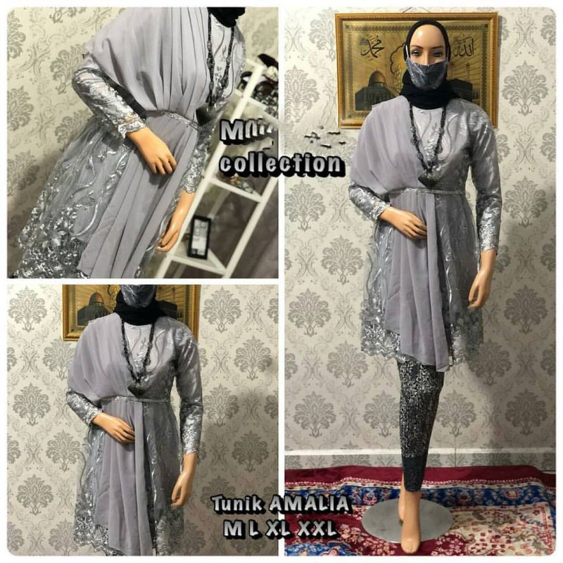 TERBARU - PROMO SET KEBAYA TUNIK AMALIA SELENDANG / KEBAYA OUTFIT KEKINIAN / KEBAYA KONDANGAN-1
