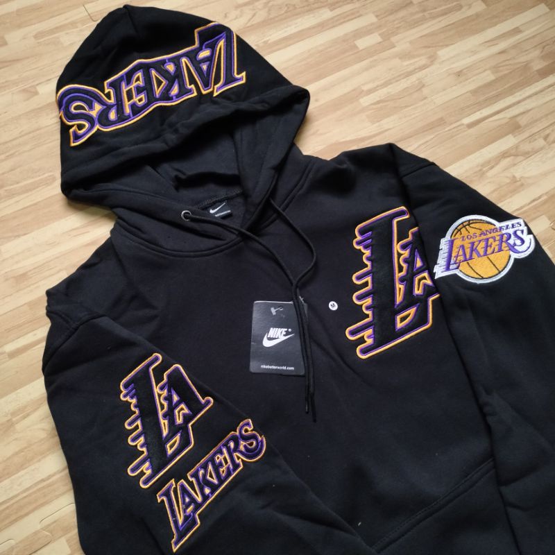 SWEATER HOODIE NIKE LAKERS FULL BORDIR FULLTAG &amp; LEBEL